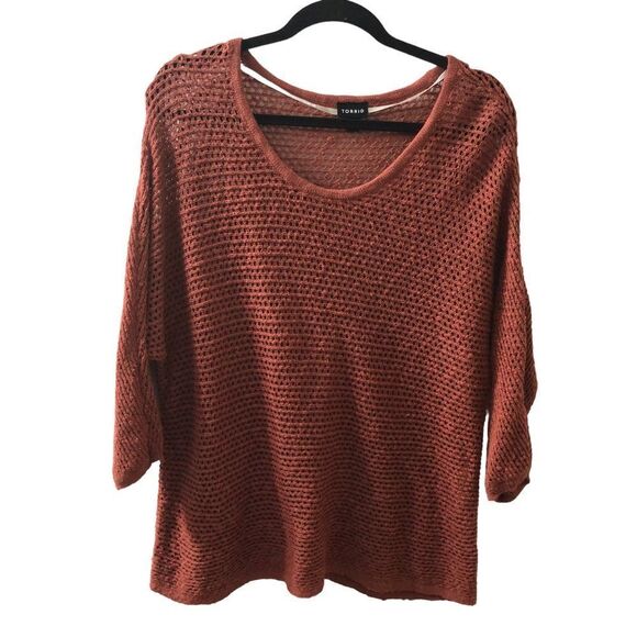 Torrid Slub Pullover Dolman Sleeve Sweater Sz 1 - Picture 4 of 9